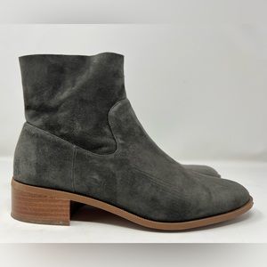 Caslon Gray Suede Ankle Boots